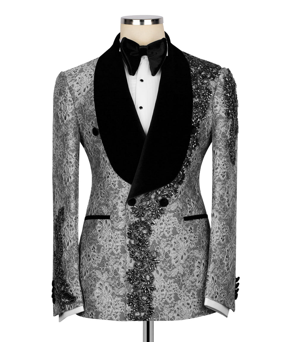 Embellished Jacquard Tuxedo