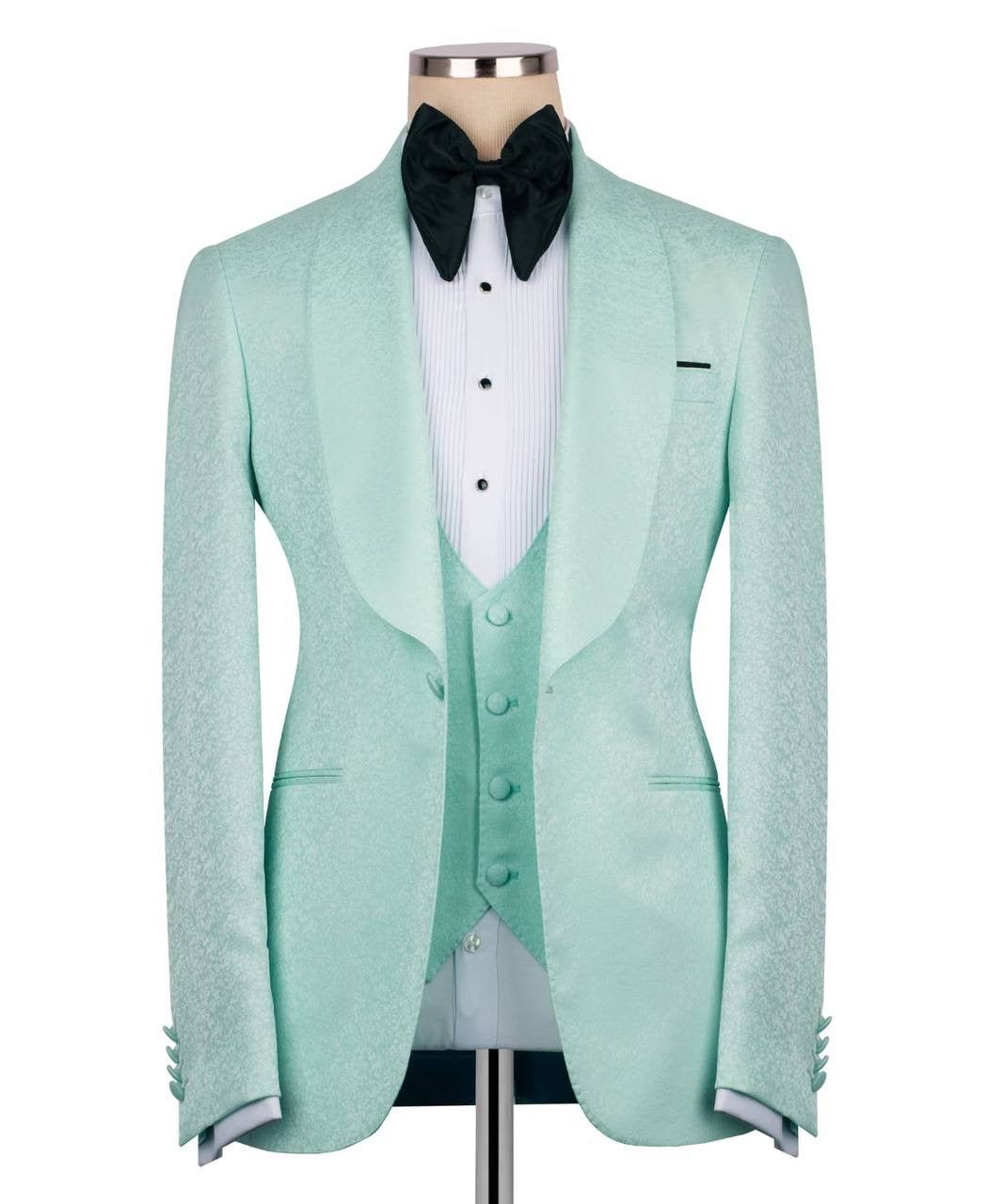 Textured Mint Green Tuxedo