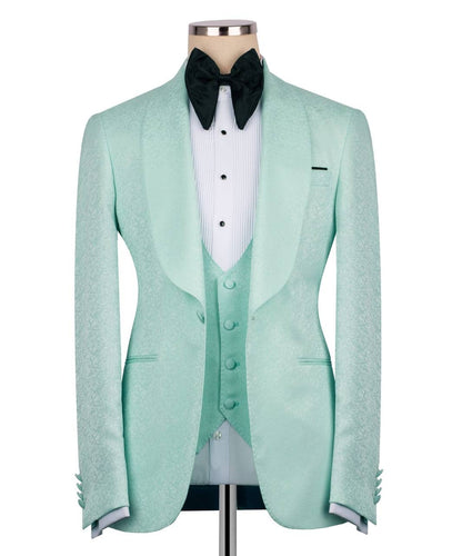Textured Mint Green Tuxedo