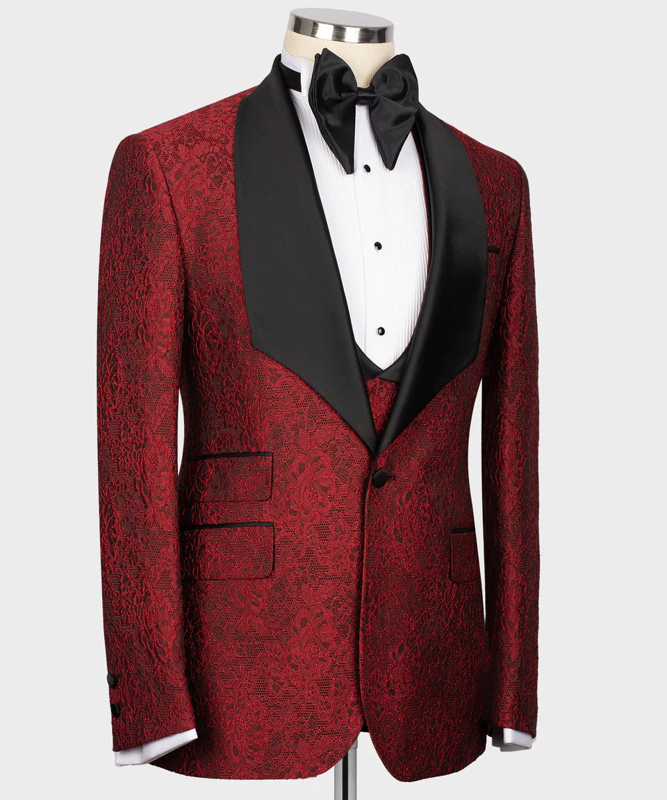 Patterned Red Tuxedo