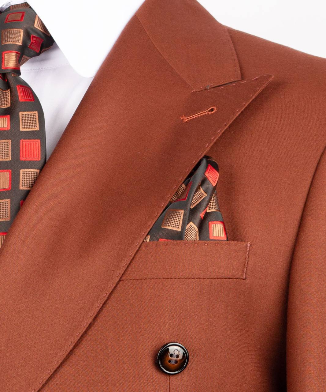 Terracotta Double Breasted Suit