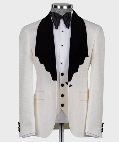 Velvet Lapel Cream Tuxedo