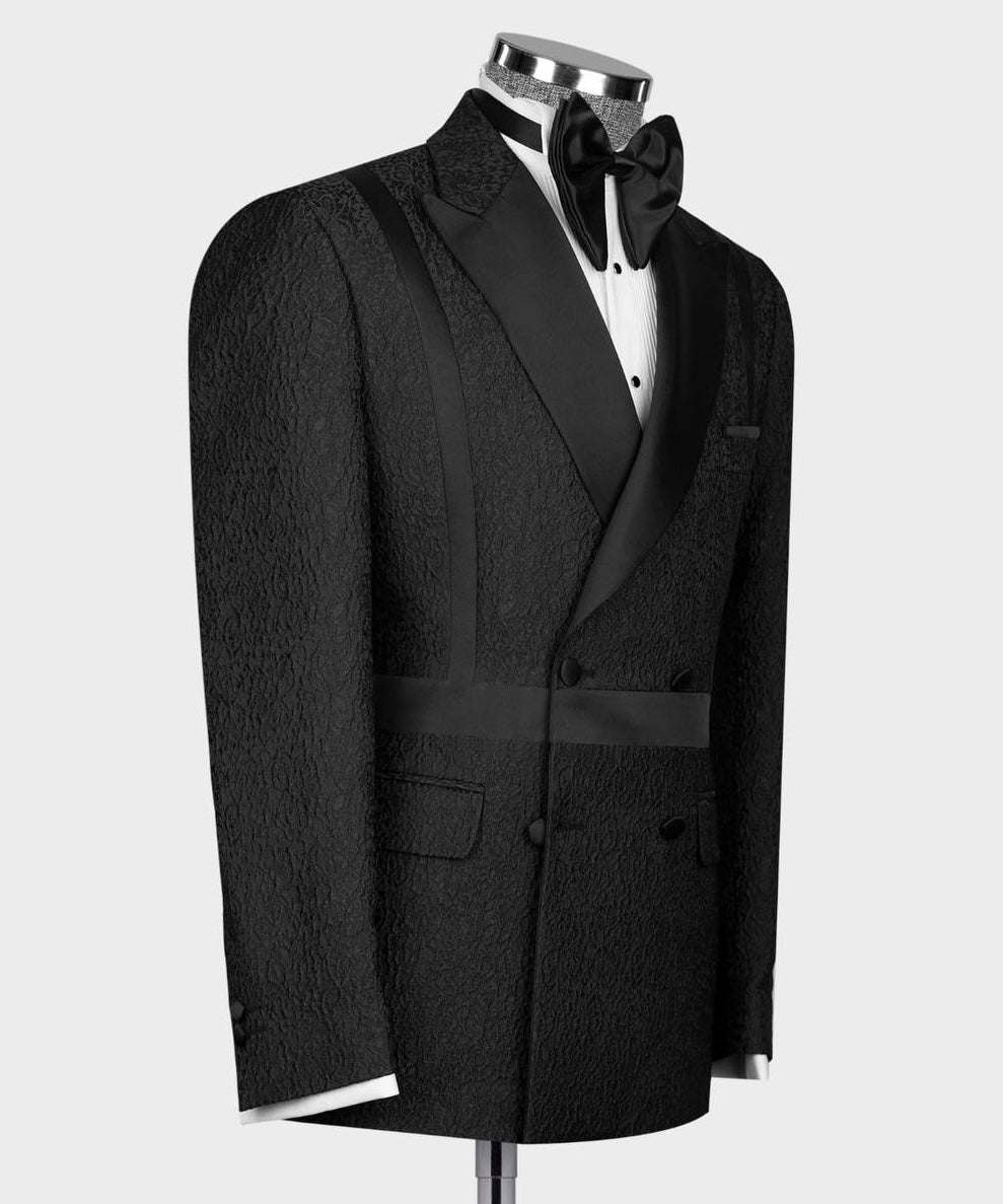 Double Breasted Tuxedo With Sash Detail