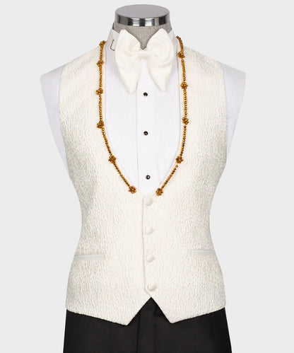 Gold Crystal Ornament Cream Tuxedo