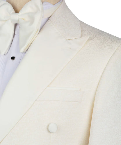 Double Breasted Cream Tuxedo