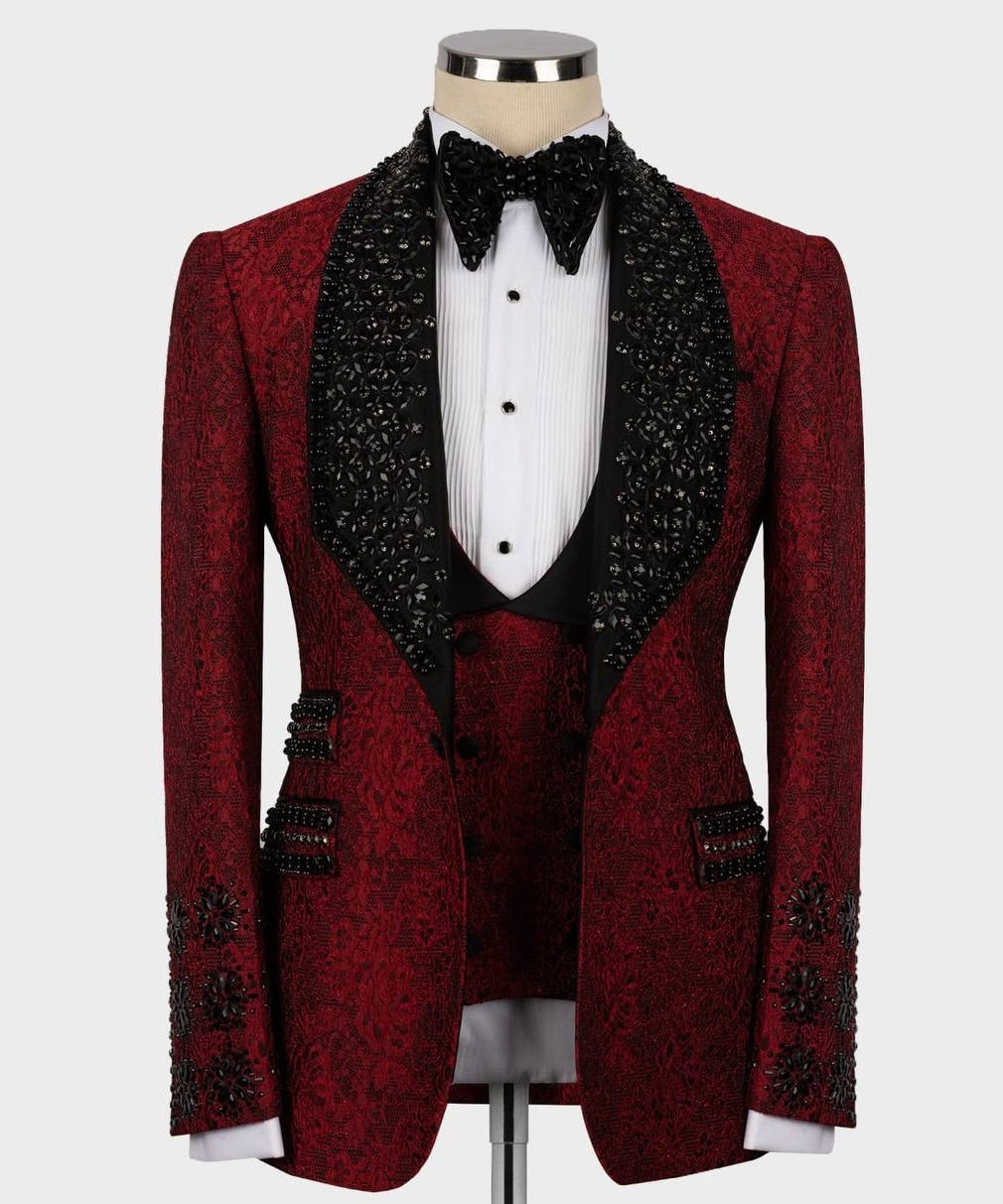 Exclusive Stone Embroidered Tuxedo