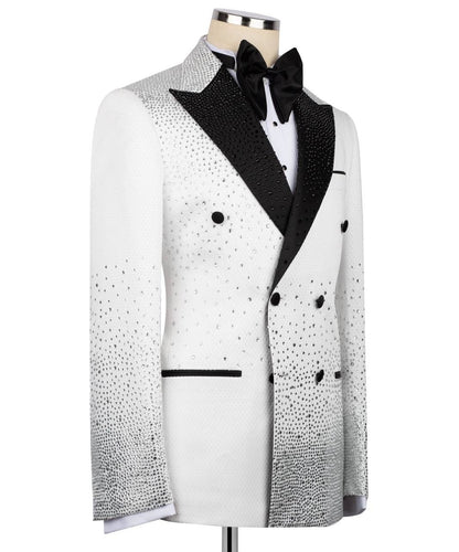 White Rhinestone Tuxedo