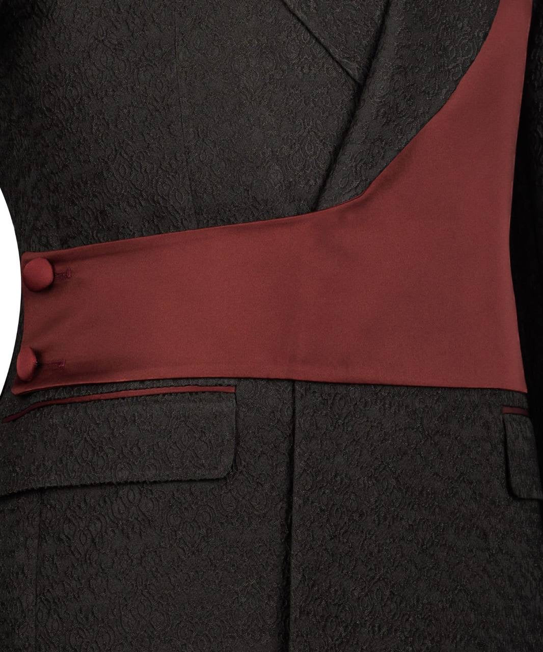 Custom Designed Tuxedo with Crossover Satin Panel