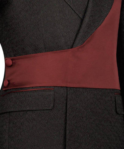 Custom Designed Tuxedo with Crossover Satin Panel