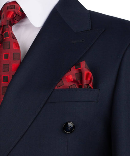 Navy Double Breasted Formal Suit