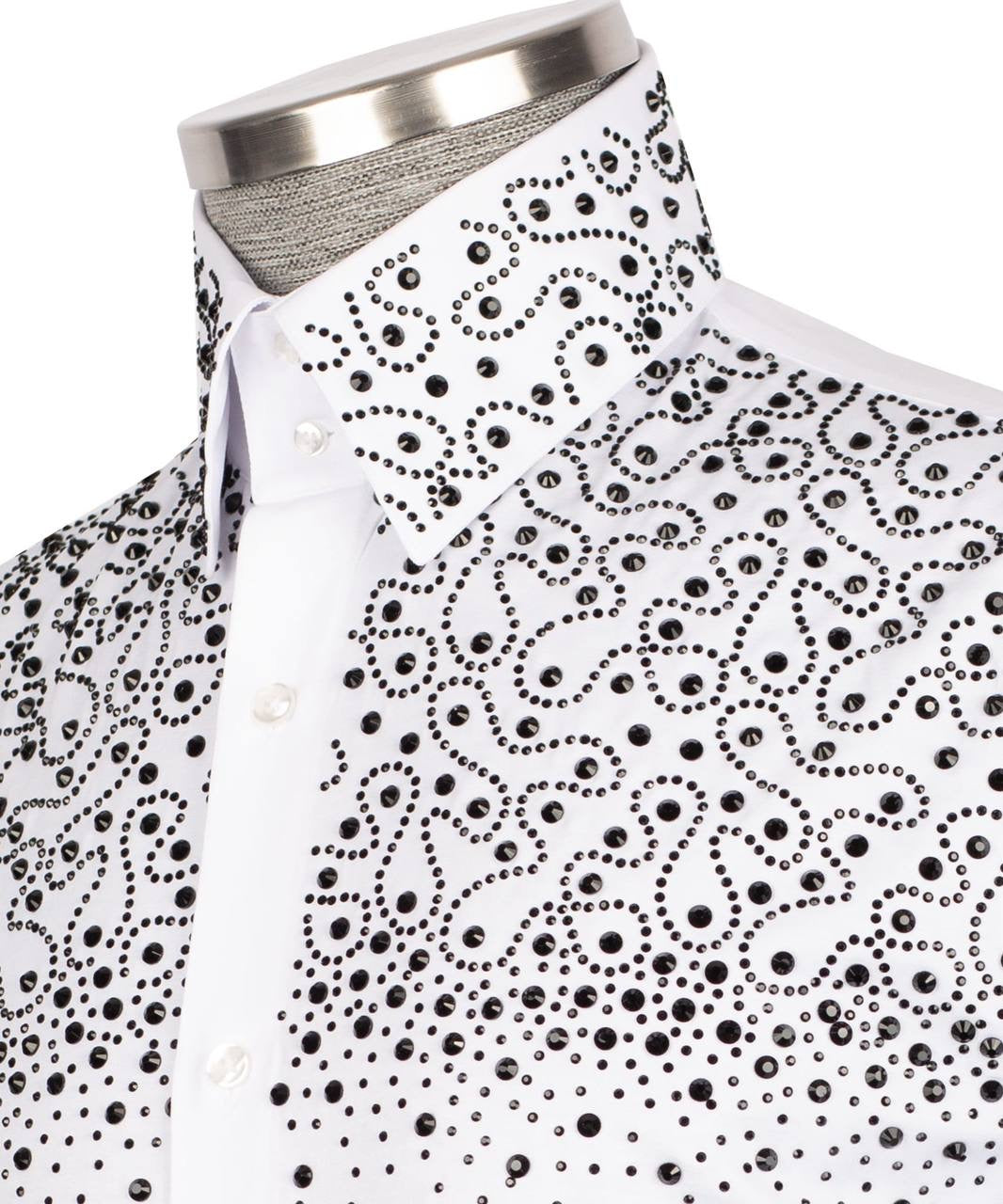 Crystal Embellished White Shirt