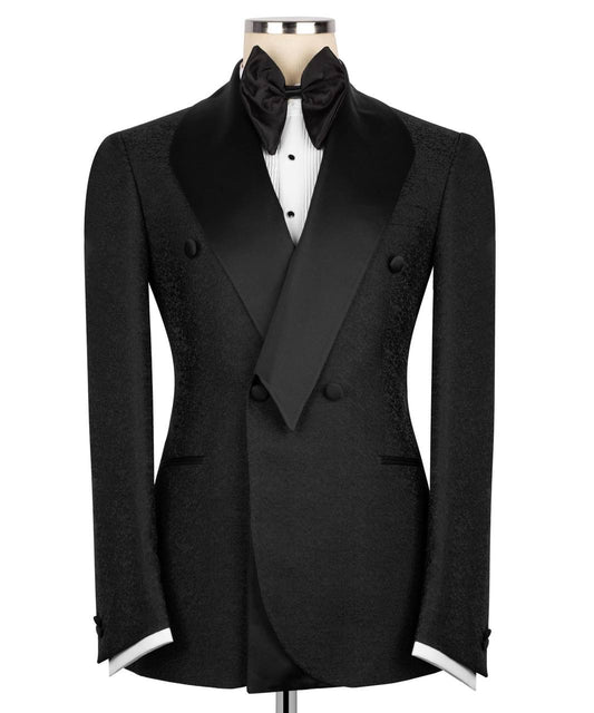 Black Tuxedo with Custom Collar Design