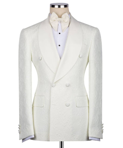 Off White Paisley Shawl Tuxedo