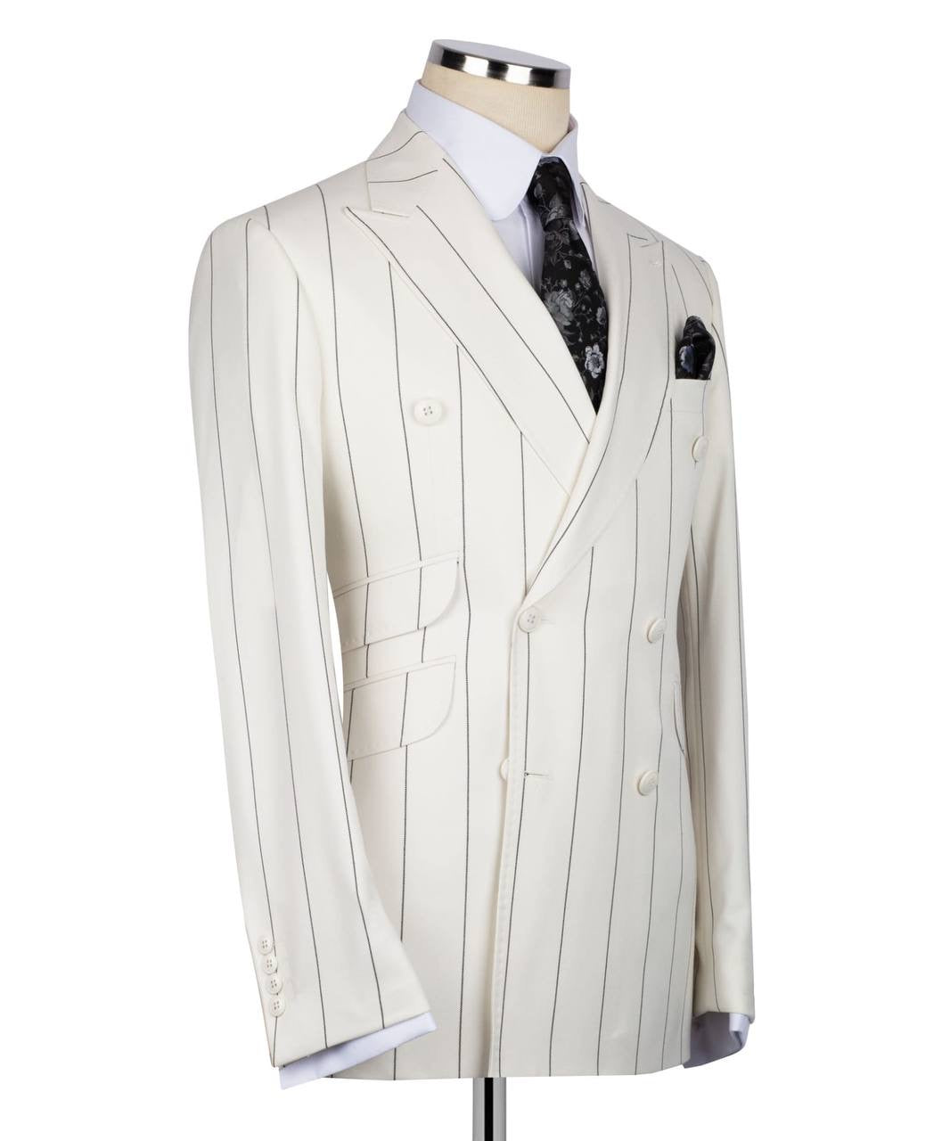 Pinstripe Double Breasted Suit