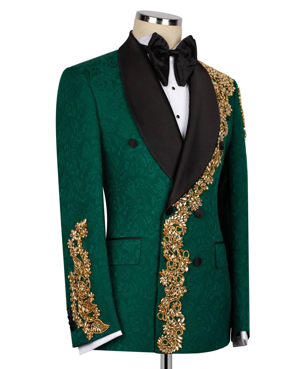 Emerald Green Embellished Tuxedo