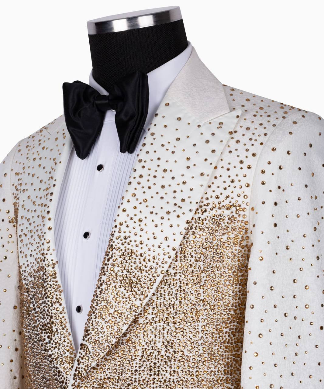 Stone Embroidered Mens Tuxedo Set