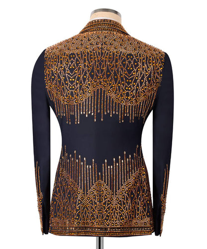 Double Breasted Crystal Embellished Tuxedo