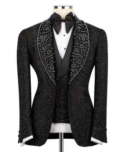 Sparkling Tuxedo With Crystal Embellishments