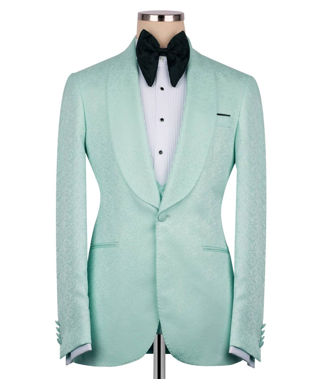 Textured Mint Green Tuxedo