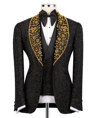 Sparkling Tuxedo With Crystal Embellishments