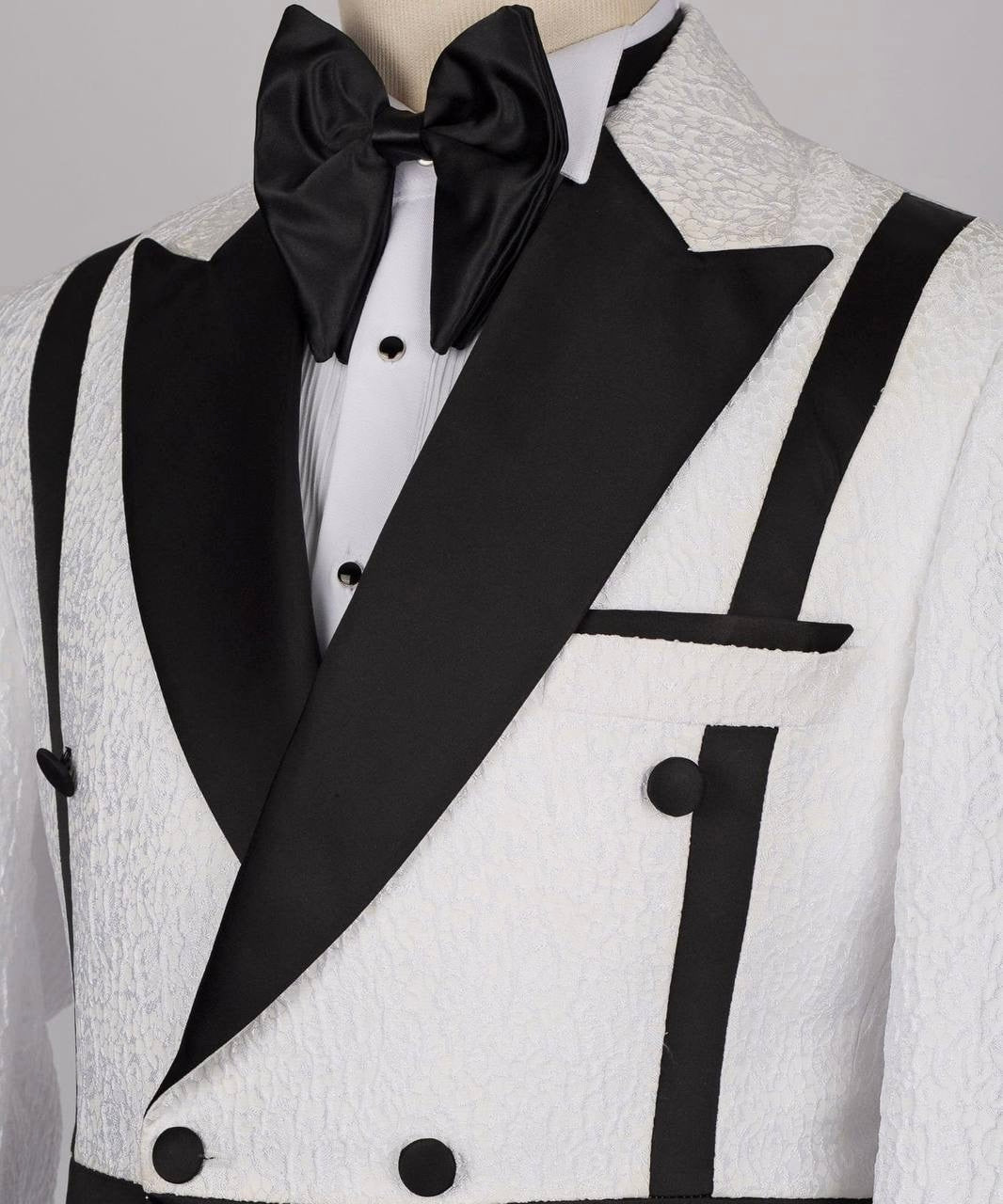 Double Breasted Tuxedo With Sash Detail