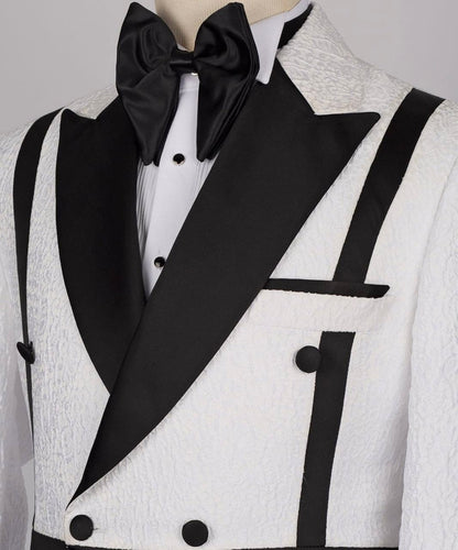Double Breasted Tuxedo With Sash Detail