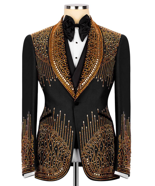 Custom Made Stone Embroidered Tuxedo