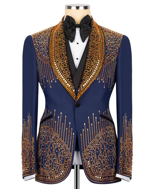 Custom Made Stone Embroidered Tuxedo