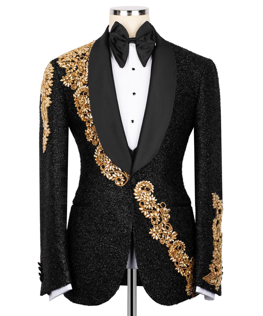 Sparkling Tuxedo with Crystal Embellished