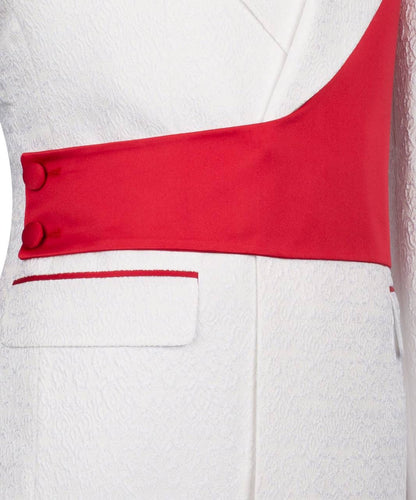 Custom Designed Tuxedo with Crossover Satin Panel