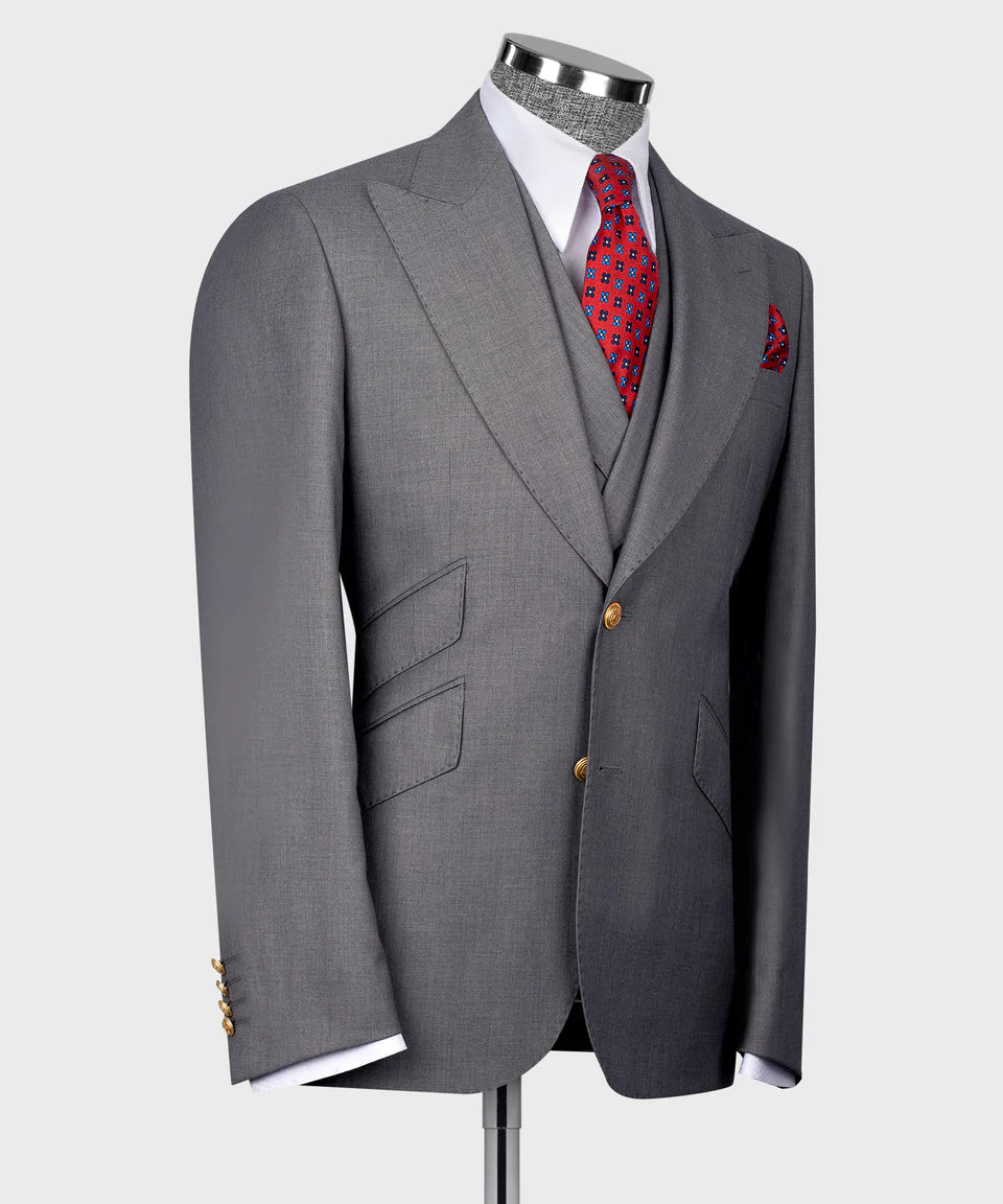 Business Golden Button Suit