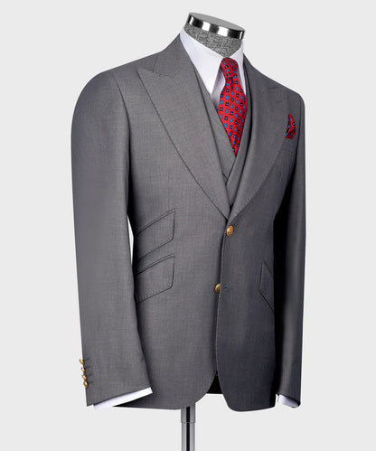 Business Golden Button Suit