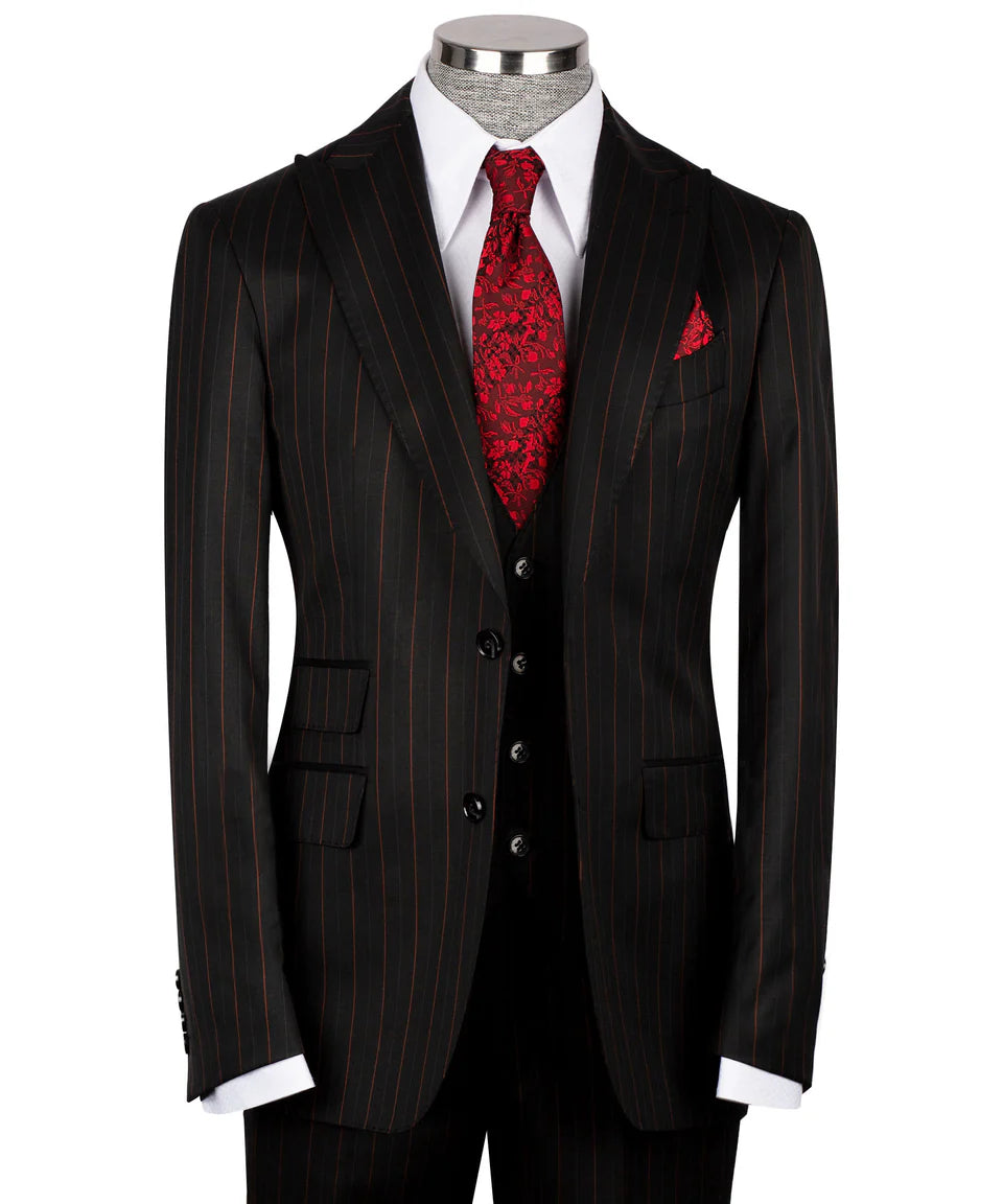 Classic Striped Three Piece Suit