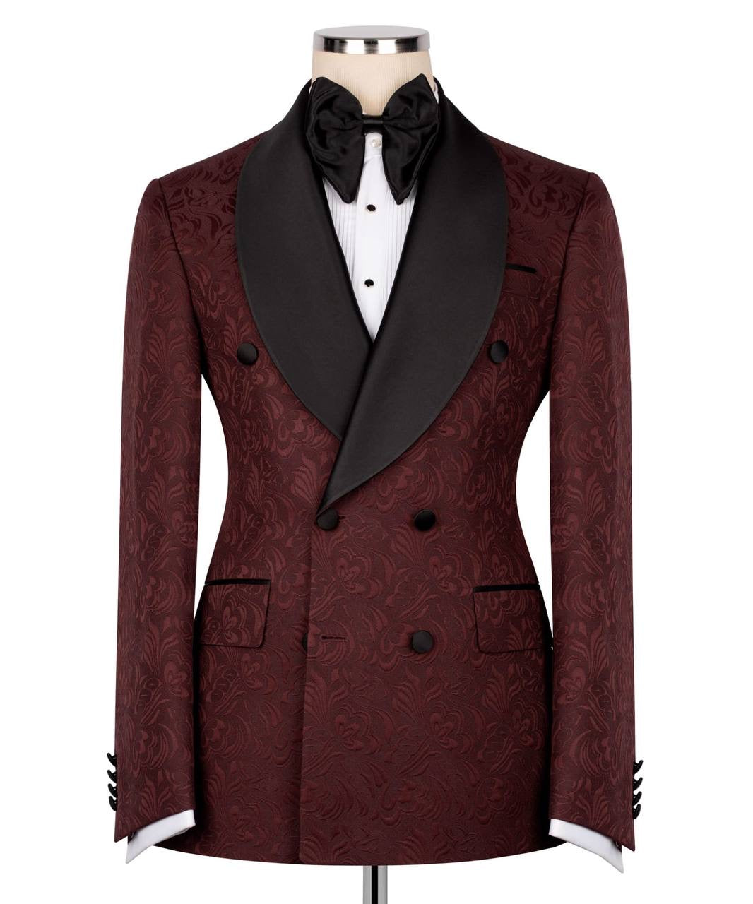 Burgundy Paisley Shawl Tuxedo