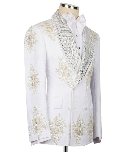 Ornately Patterned Embellished Tuxedo