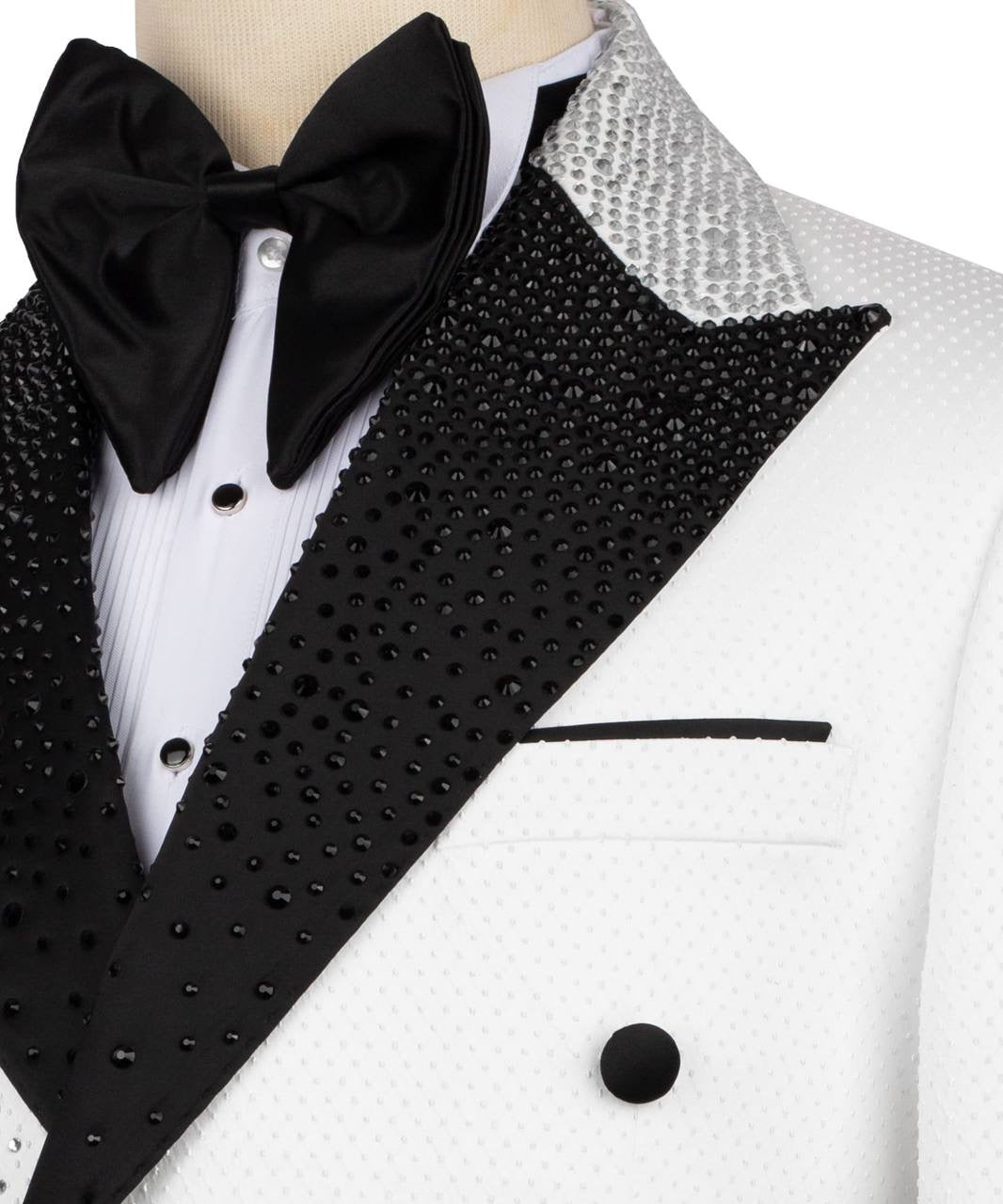 White Rhinestone Tuxedo
