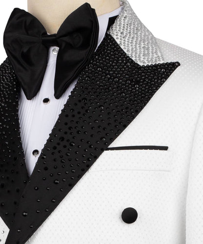 White Rhinestone Tuxedo