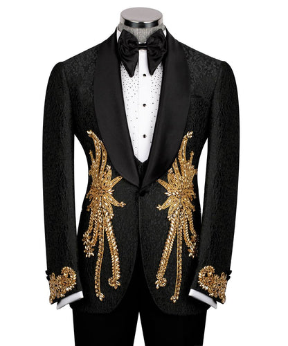 Exclusive Tuxedo With Crystal Embellished