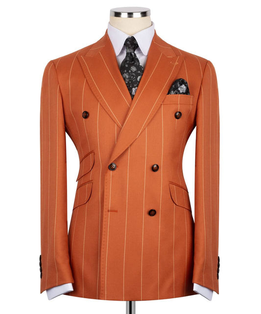 Pinstripe Double Breasted Suit