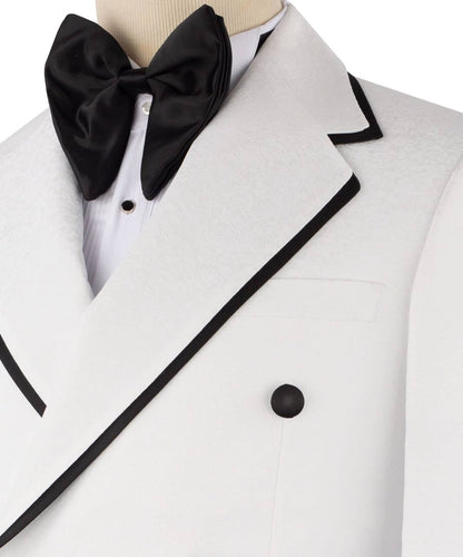 Double Breasted White Tuxedo