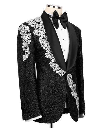 Sparkling Tuxedo with Crystal Embellished