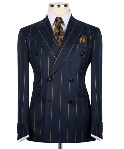 Pinstripe Double Breasted Suit