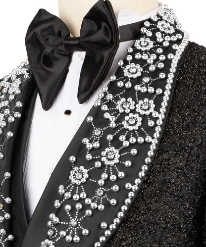 Sparkling Tuxedo With Crystal Embellishments