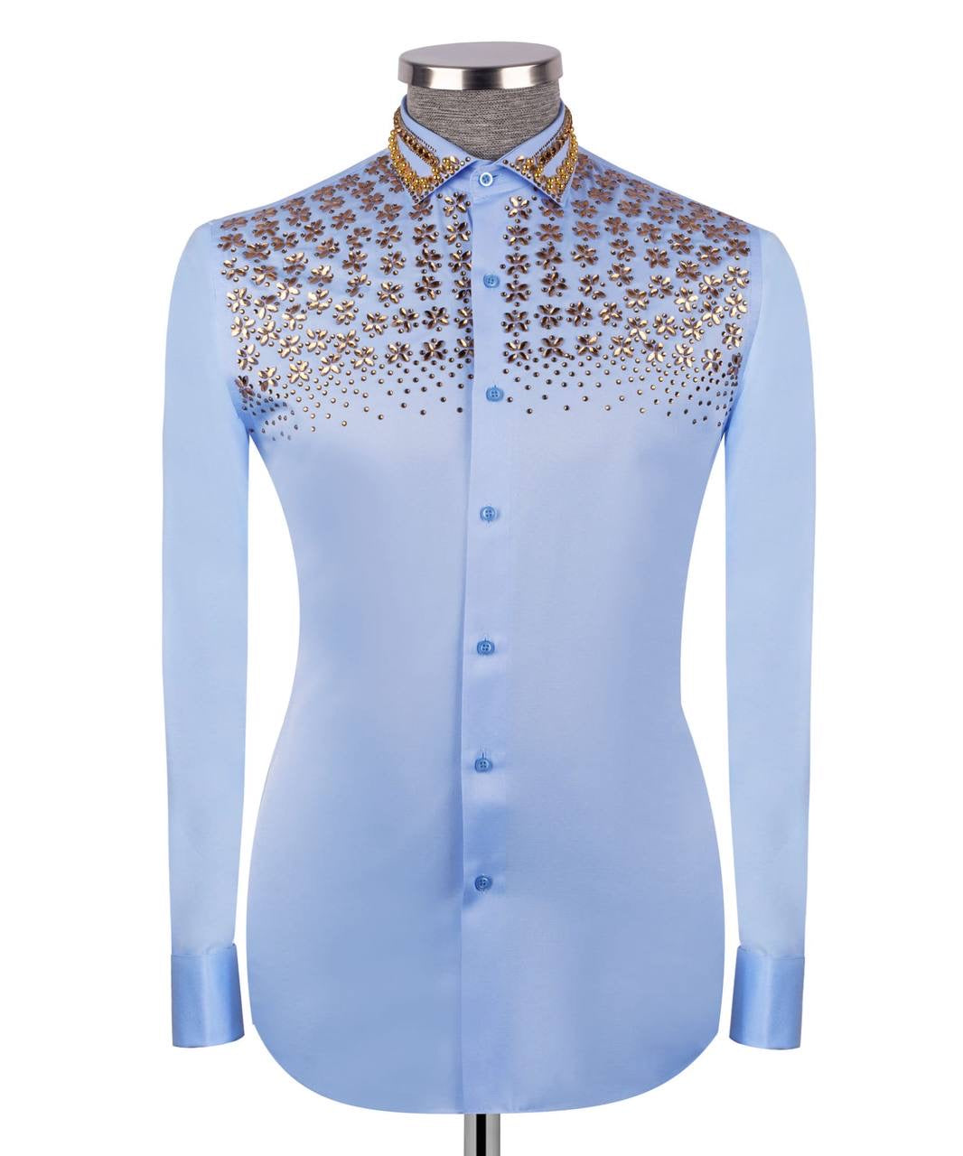 Stone Embroidered Cotton Shirt