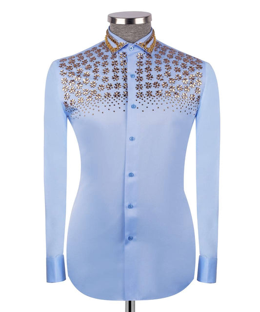 Stone Embroidered Cotton Shirt