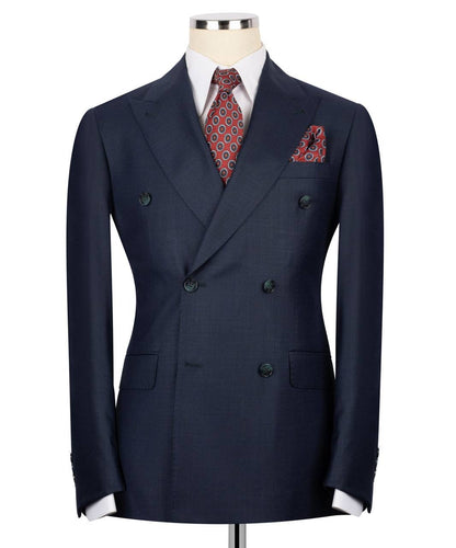 Double Breasted Navy Suit