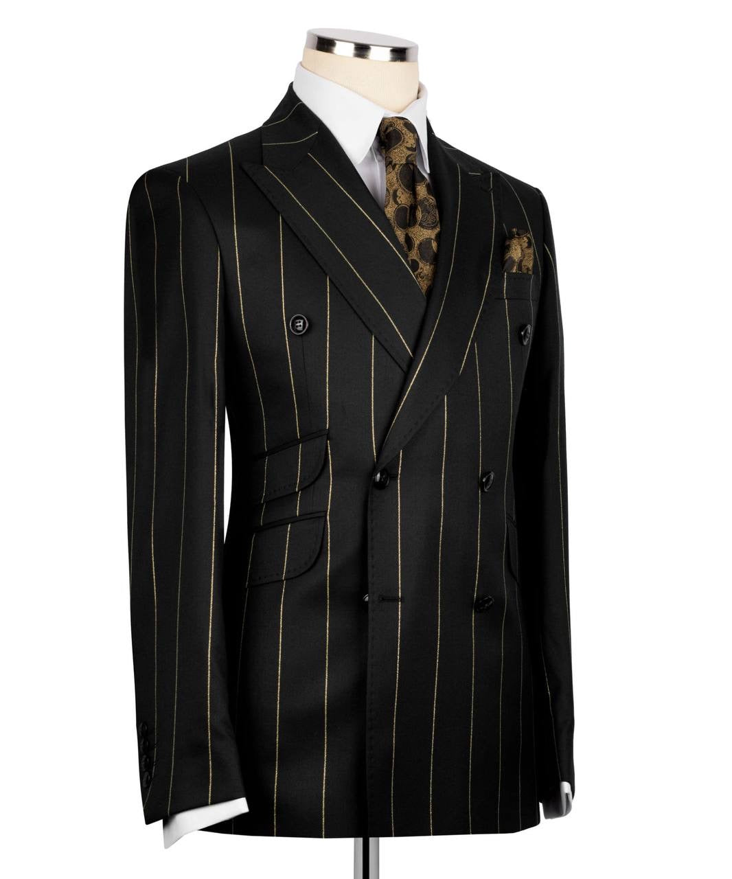 Pinstripe Double Breasted Suit