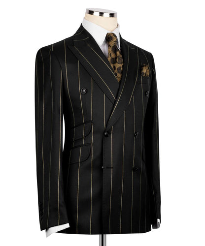 Pinstripe Double Breasted Suit