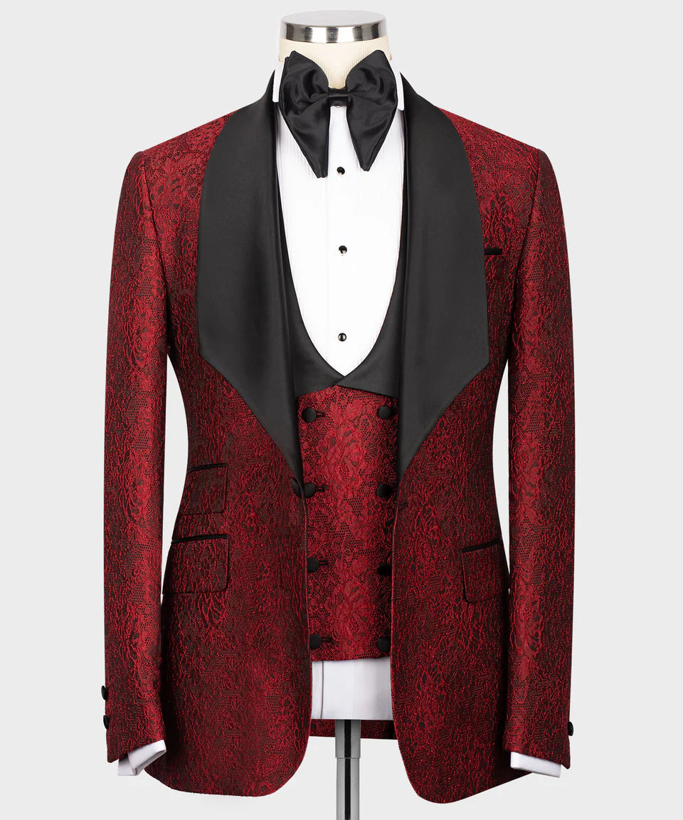 Patterned Red Tuxedo