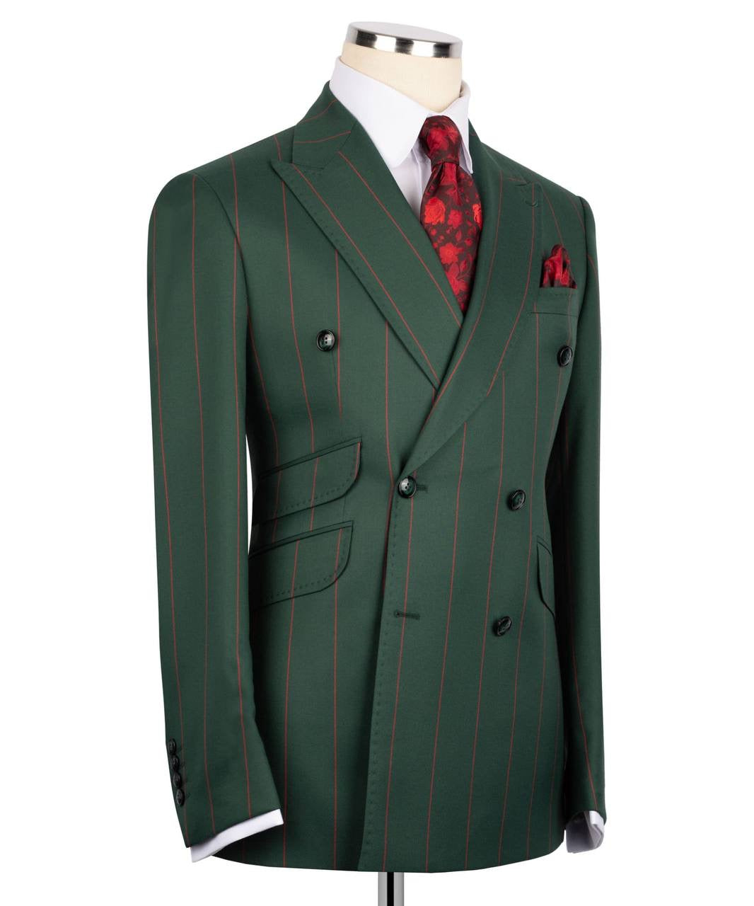 Pinstripe Double Breasted Suit